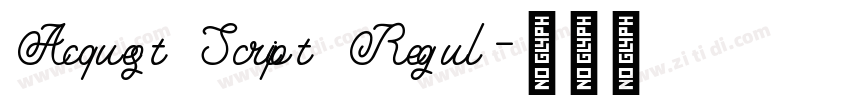 Acquest Script Regul字体转换